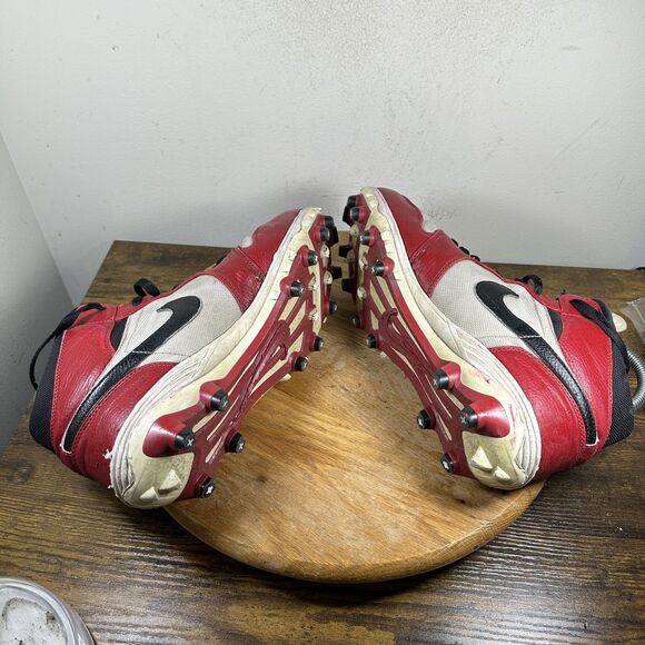 Air Jordan 1 TD Baseball Cleats Mens 10.5 Red White Black Chicago AR5604-106 - Picture 8 of 10